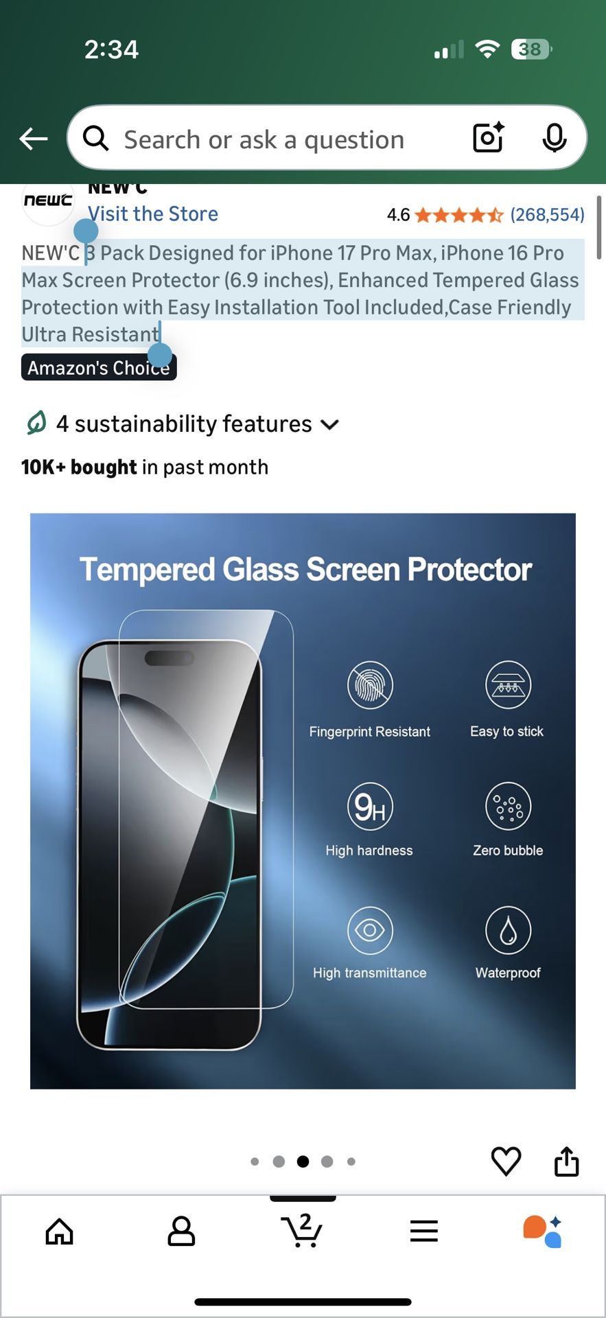 3 Pack Tempered Glass Screen Protectors for iPhone/Samsung - photo 4