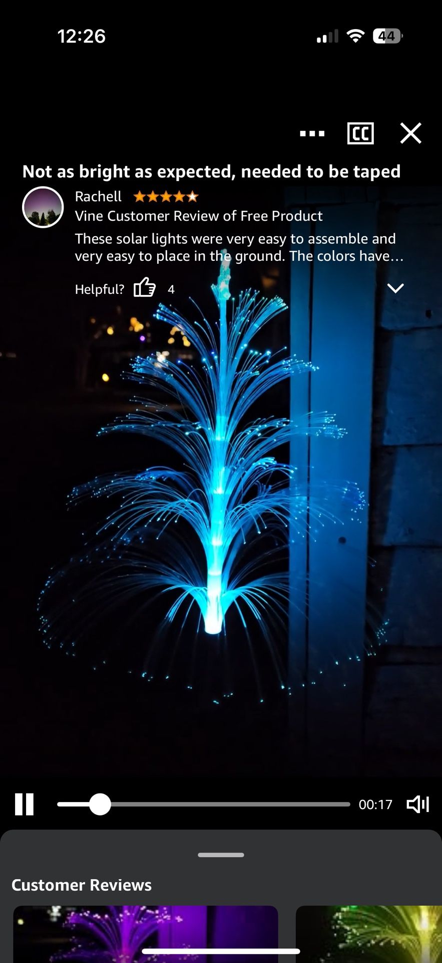 Solar Christmas Tree Lights Optical Fiber 7 Color Changing 3 Pac - photo 2