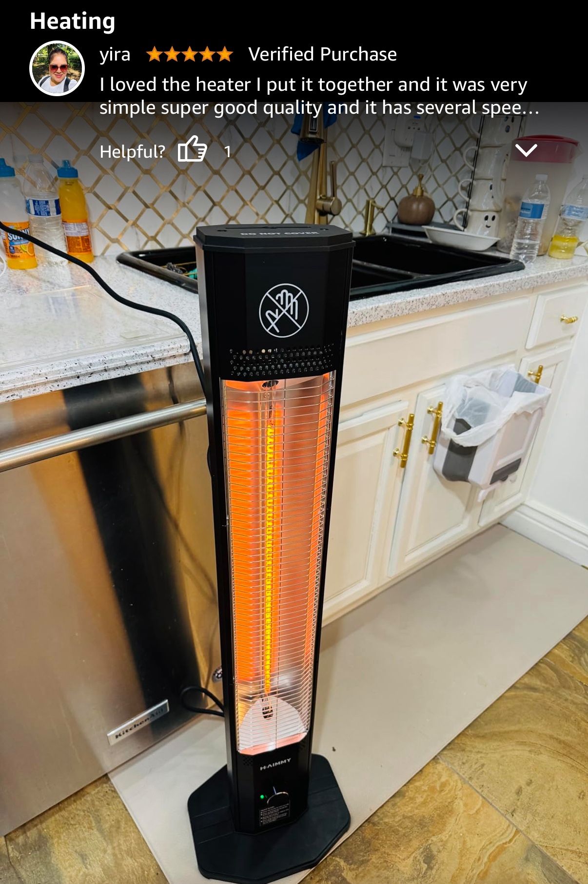 Haimmy 34-inch Outdoor Electric Patio Heater 1500W - photo 2