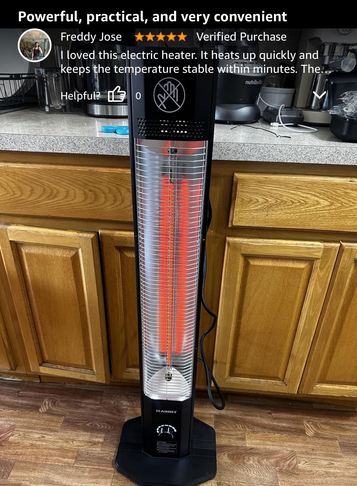 Haimmy 34-inch Outdoor Electric Patio Heater 1500W - photo 5