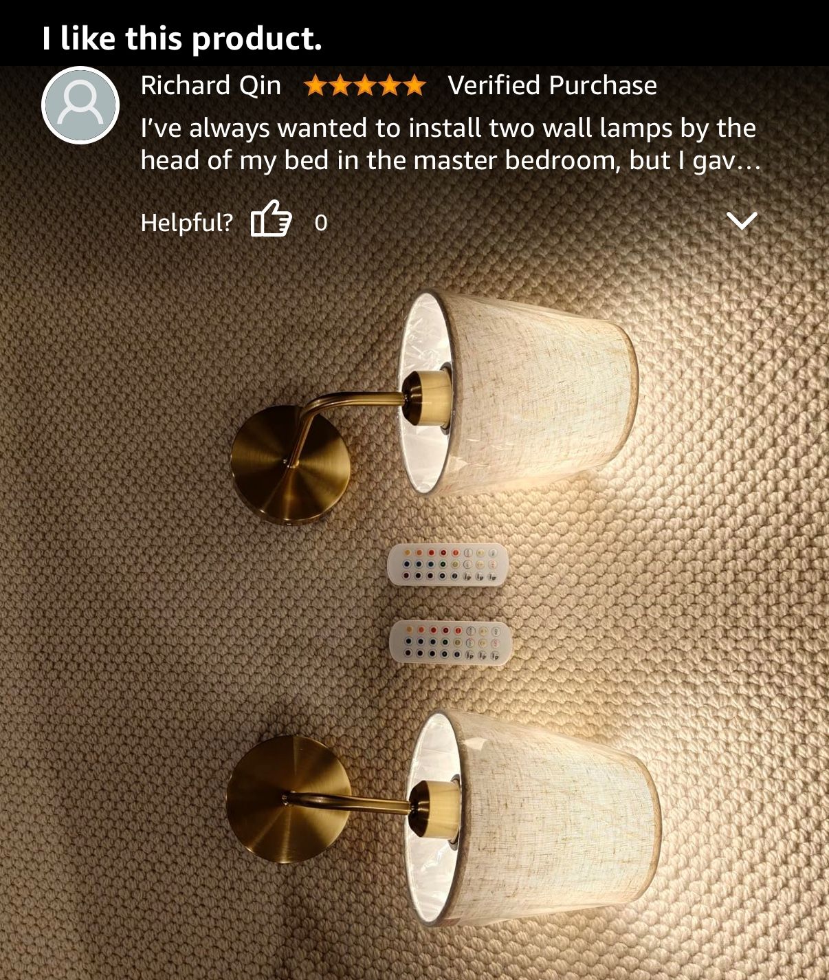 Wall Sconce Set of 2 Rechargeable Wireless Dimmable Lights