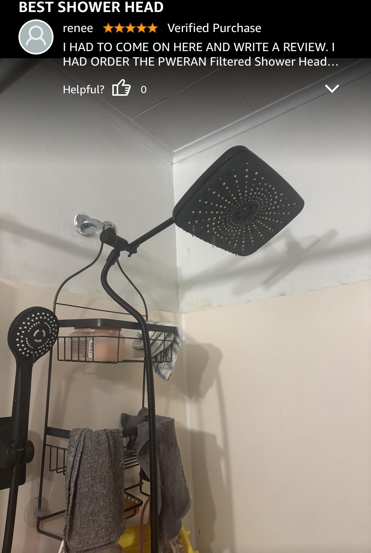 Wide Rain Shower Head with 5 Modes and Handheld Combo