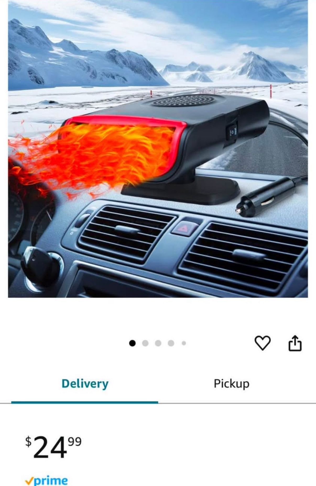 12V 200W Portable Car Heater & Windshield Defroster - photo 3