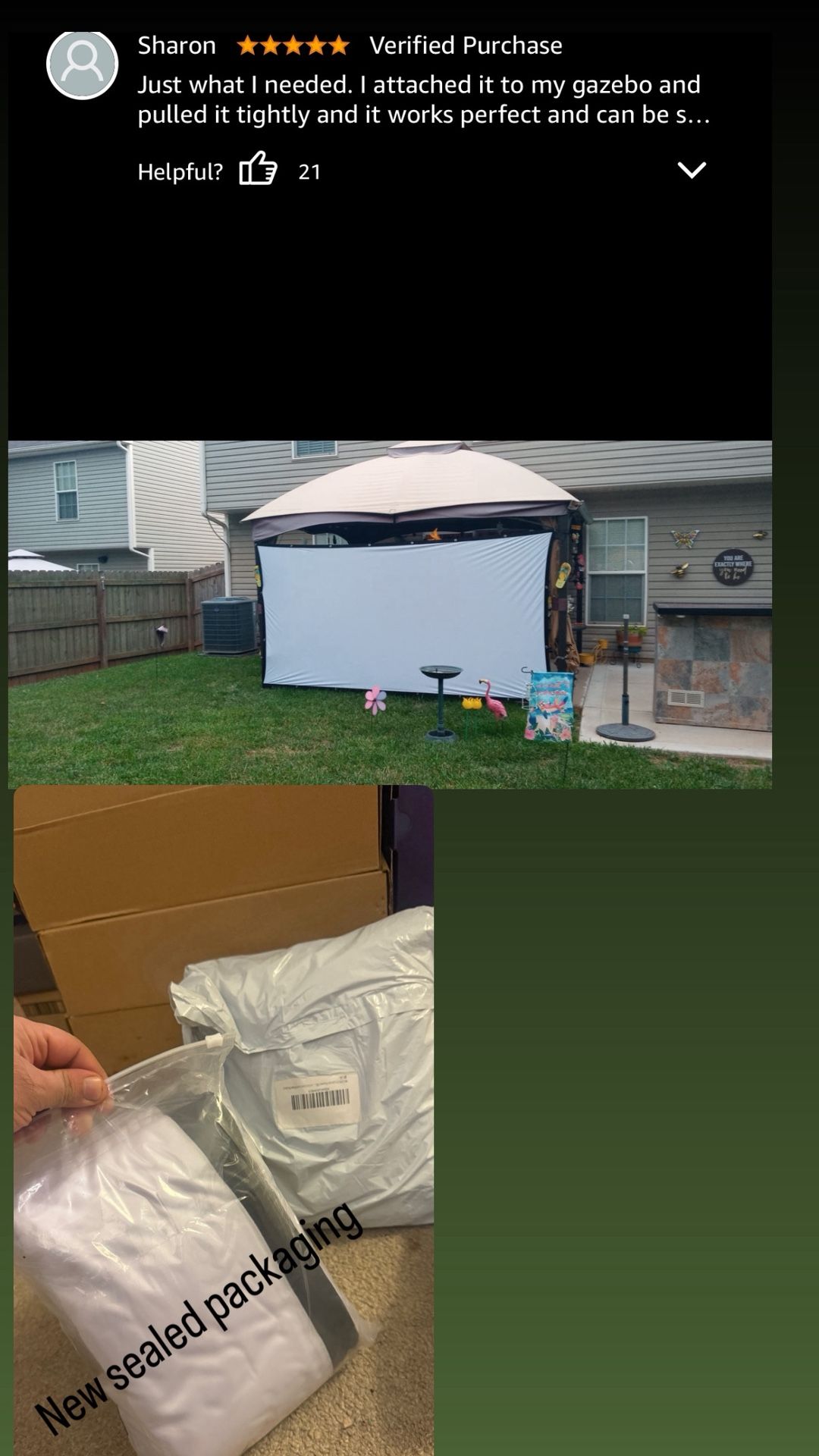 150 inch Outdoor Projector Screen, Foldable & Washable - photo 2
