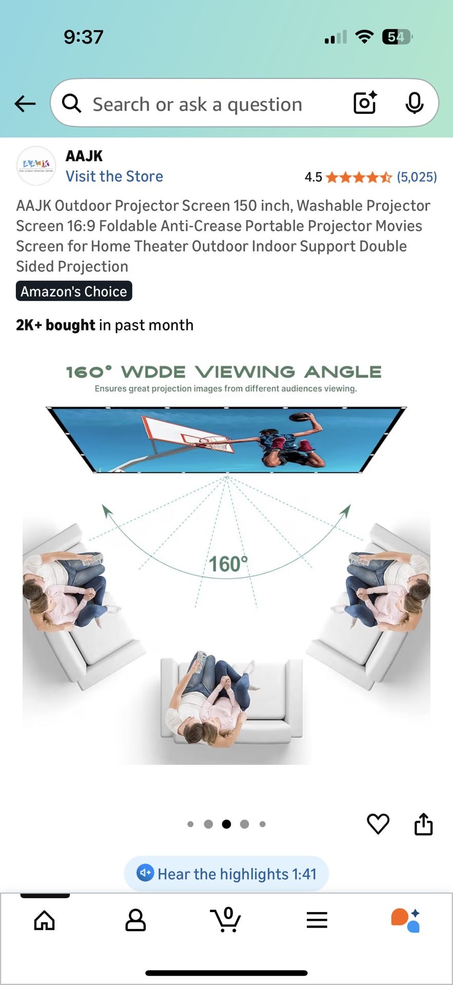 150 inch Outdoor Projector Screen, Foldable & Washable - photo 4