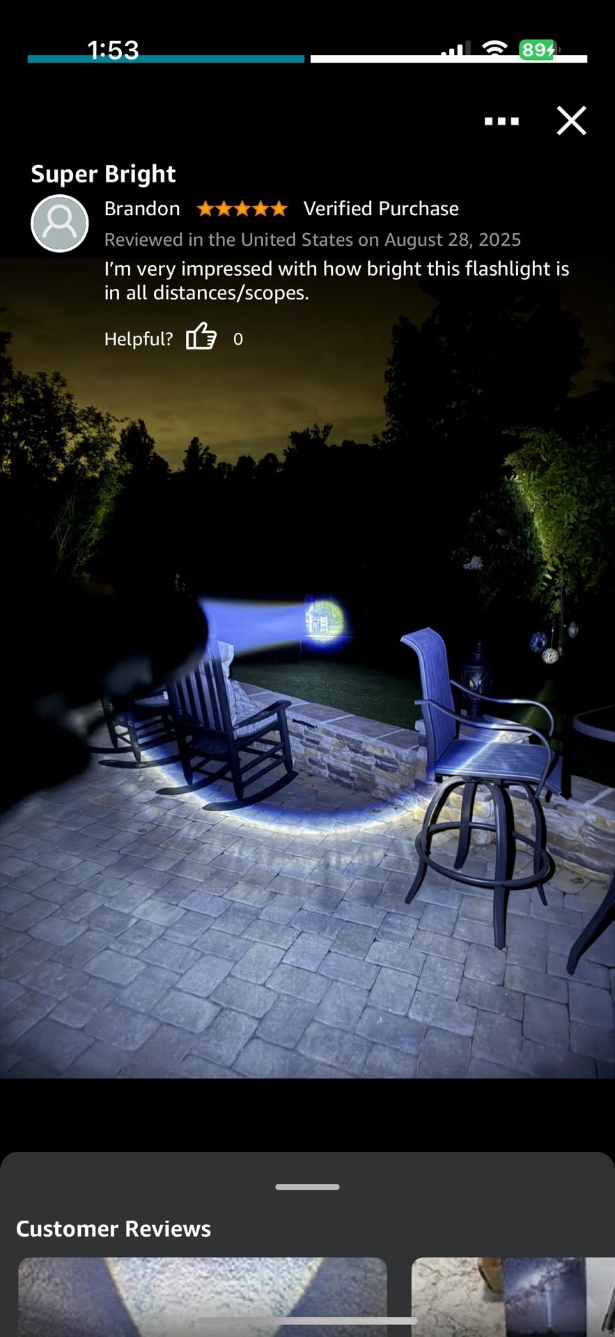 Rechargeable 99,000 Lumens Super Bright LED Flashlight