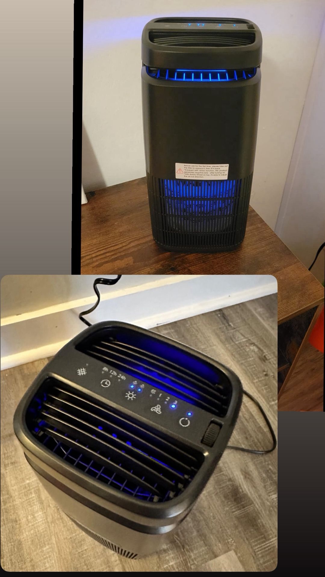 4-in-1 Air Purifier H13 HEPA Filter UV Ionizer 1250 Sq Ft