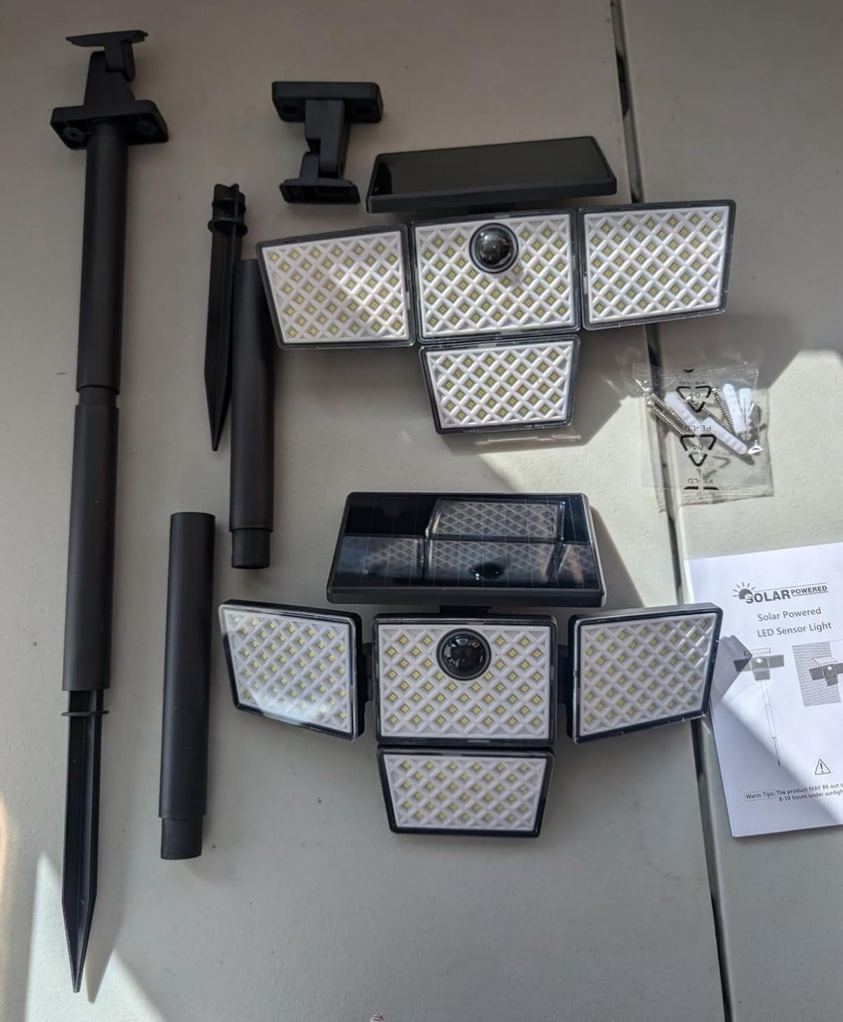 2 pk Solar Motion Sensor Security Lights 283 LED - photo 3
