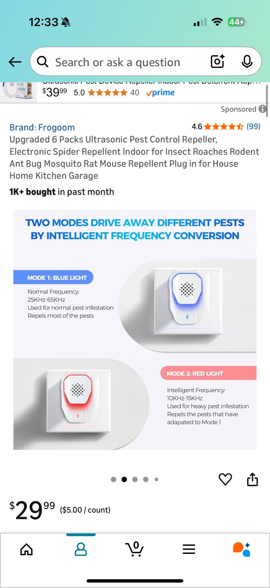 6 Packs Ultrasonic Pest Control Repeller - photo 4