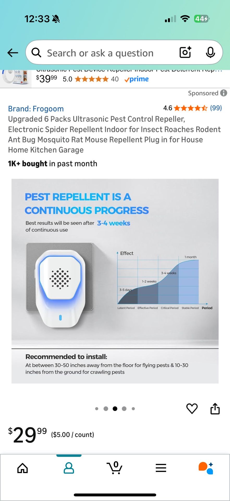 6 Packs Ultrasonic Pest Control Repeller - photo 5
