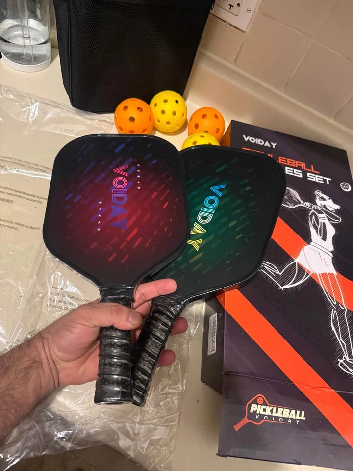Pickleball Paddles Set of 2 with 4 Balls and Bag - photo 2