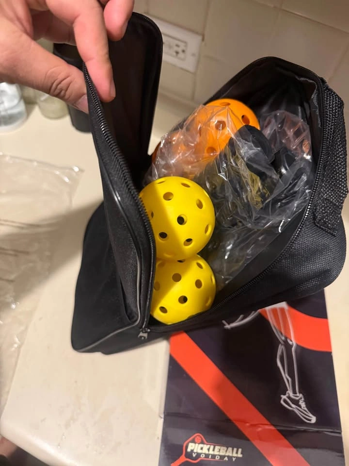 Pickleball Paddles Set of 2 with 4 Balls and Bag - photo 4