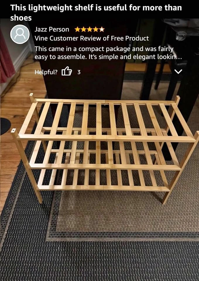 3-Tier Bamboo Shoe Rack Storage Organizer
