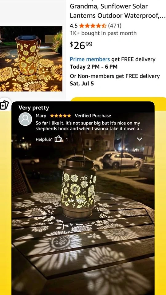 Sunflower Solar Lanterns Outdoor Waterproof