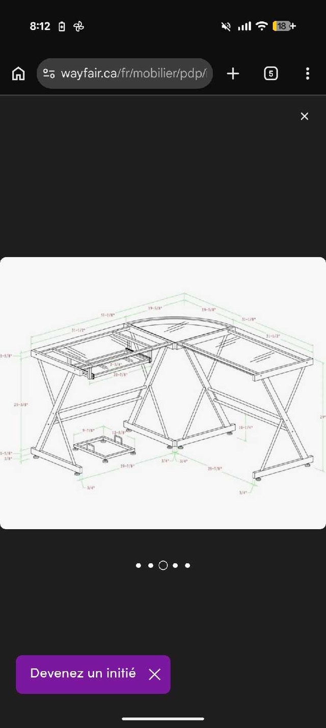 Wayfair L-Shaped Corner Desk - photo 2