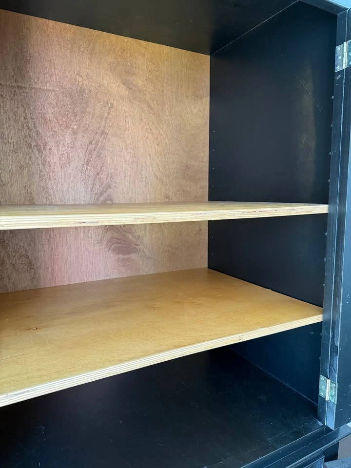 Solid Wood Black Distressed Armoire / Pantry Cabinet - photo 2