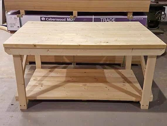 Custom Heavy-Duty Hardwood Work Table