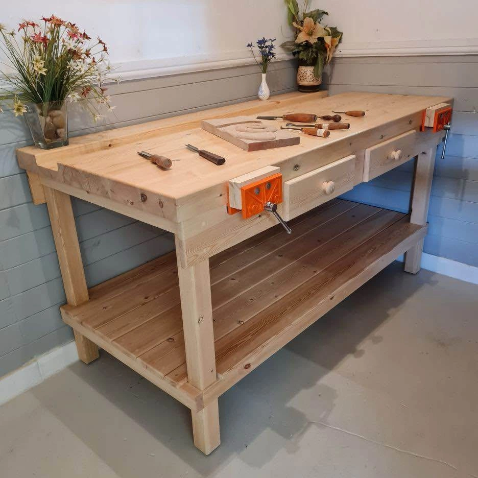Custom Heavy-Duty Hardwood Work Table - photo 2