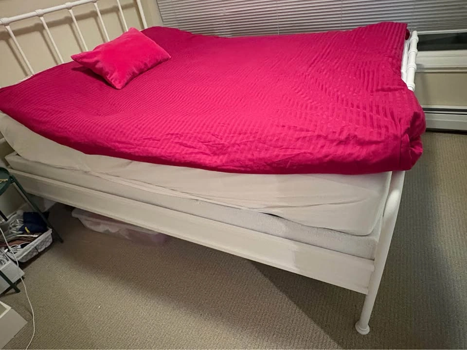 IKEA Stjarnö Bed frame / Lyngör White, Queen size - photo 4