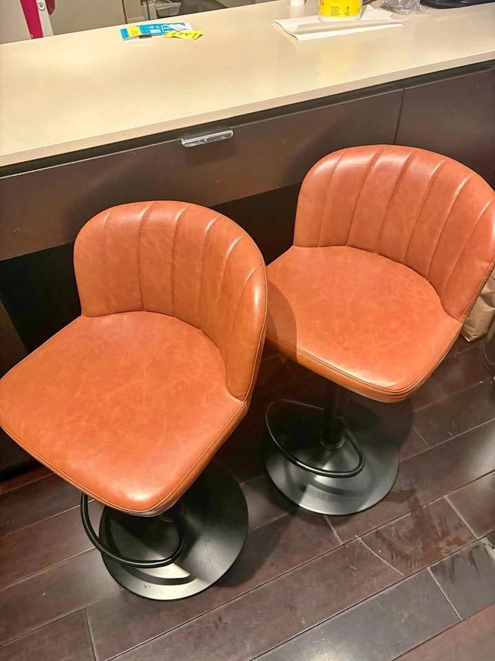 Brown Leather Bar stools