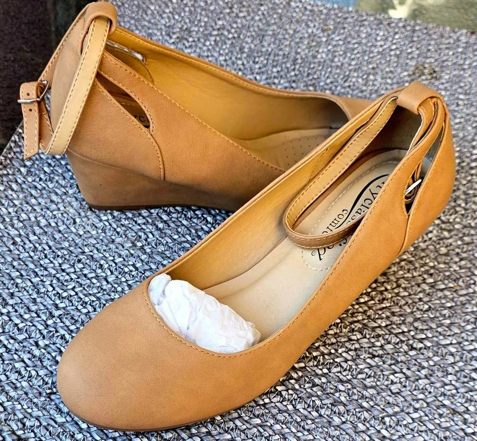 New beige wedge heel shoes - photo 5
