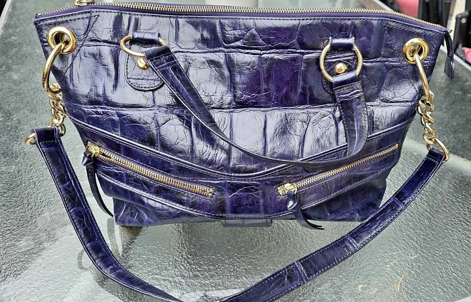 Kate Londry Purple Leather Purse