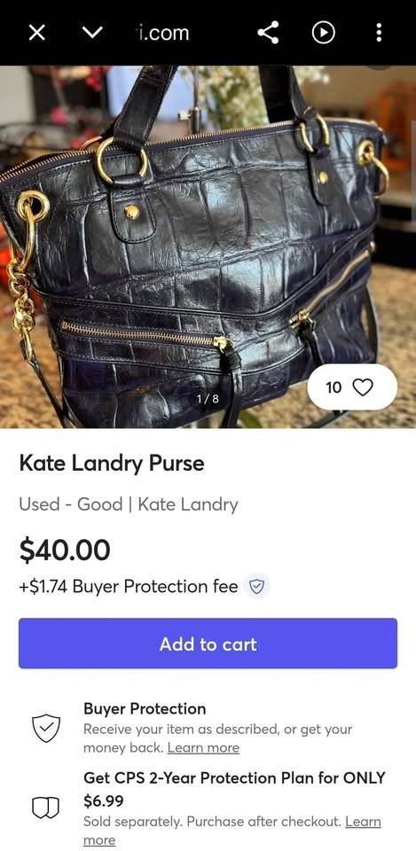 Kate Londry Purple Leather Purse - photo 5