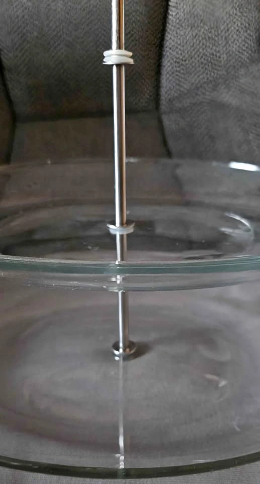 2 Tier Glass Cake Stand