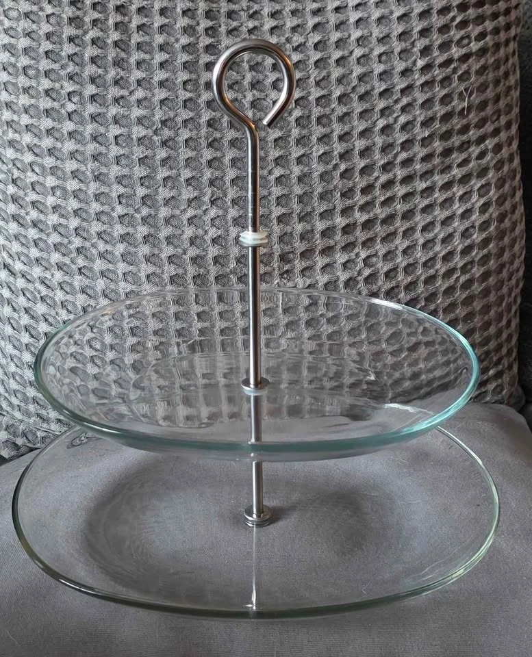 2 Tier Glass Cake Stand - photo 2