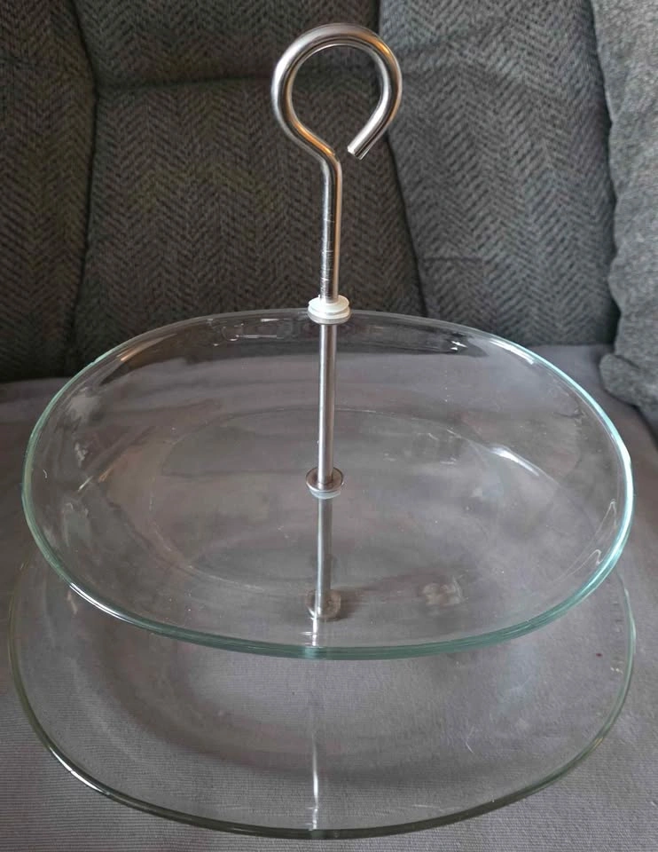 2 Tier Glass Cake Stand - photo 4