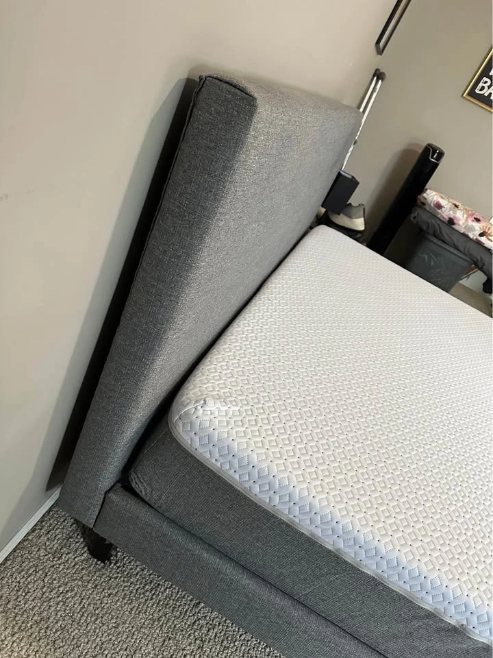 King size Endy mattress and heather grey bed frame - photo 4