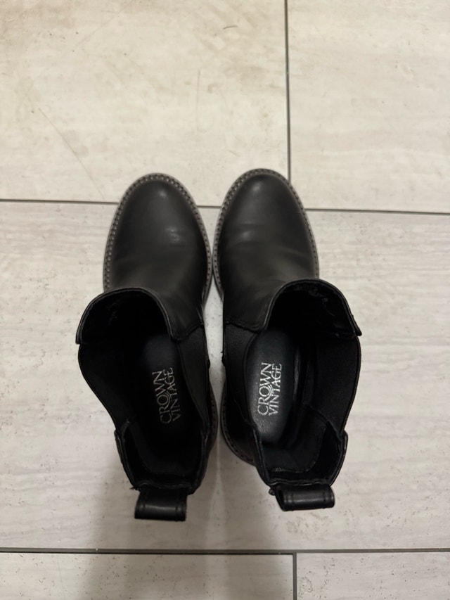 Black Leather Ankle Boots - Women’s Size 6 - photo 2