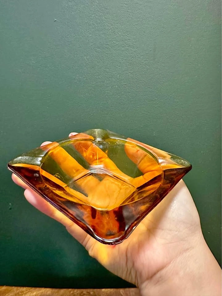 Vintage Amber Catchall Tray