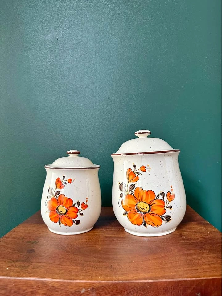 Vintage Momoyama Jar Set (Made in Japan)