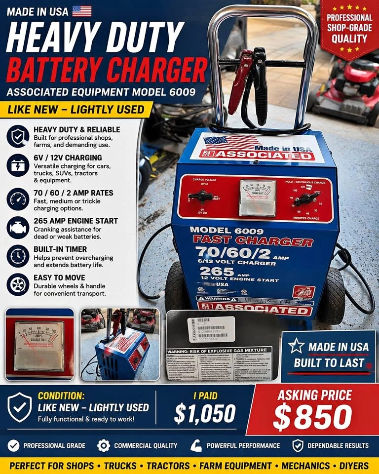 Associated Equipment Model 6009 Heavy Duty Battery Charger