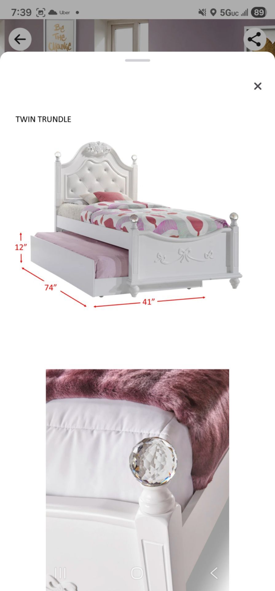 Twin size bed frame - photo 2