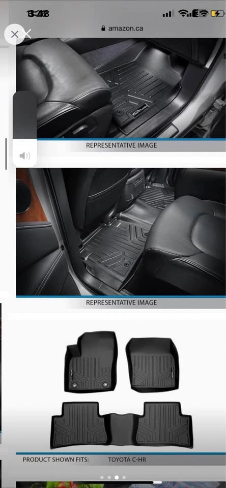 SMARTLINER 3D Floor Liner Set for 2017-24 Cadillac XT5 Black - photo 4