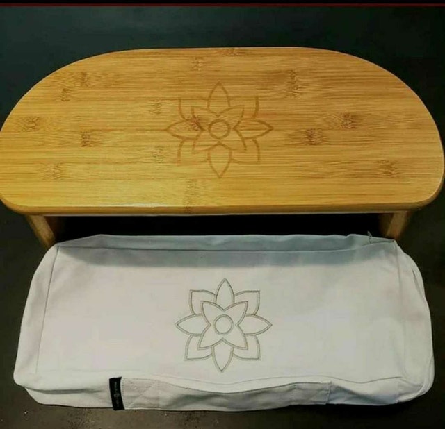 Folding Meditation Bamboo Bench - photo 2