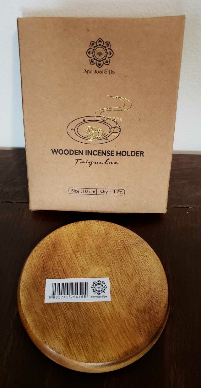 Round Wood Incense Holder - photo 3