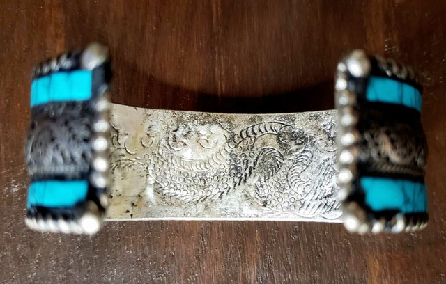 Tibetan Mosaic Om Cuff Bracelet - photo 3