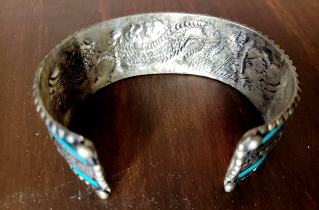 Tibetan Mosaic Om Cuff Bracelet - photo 4
