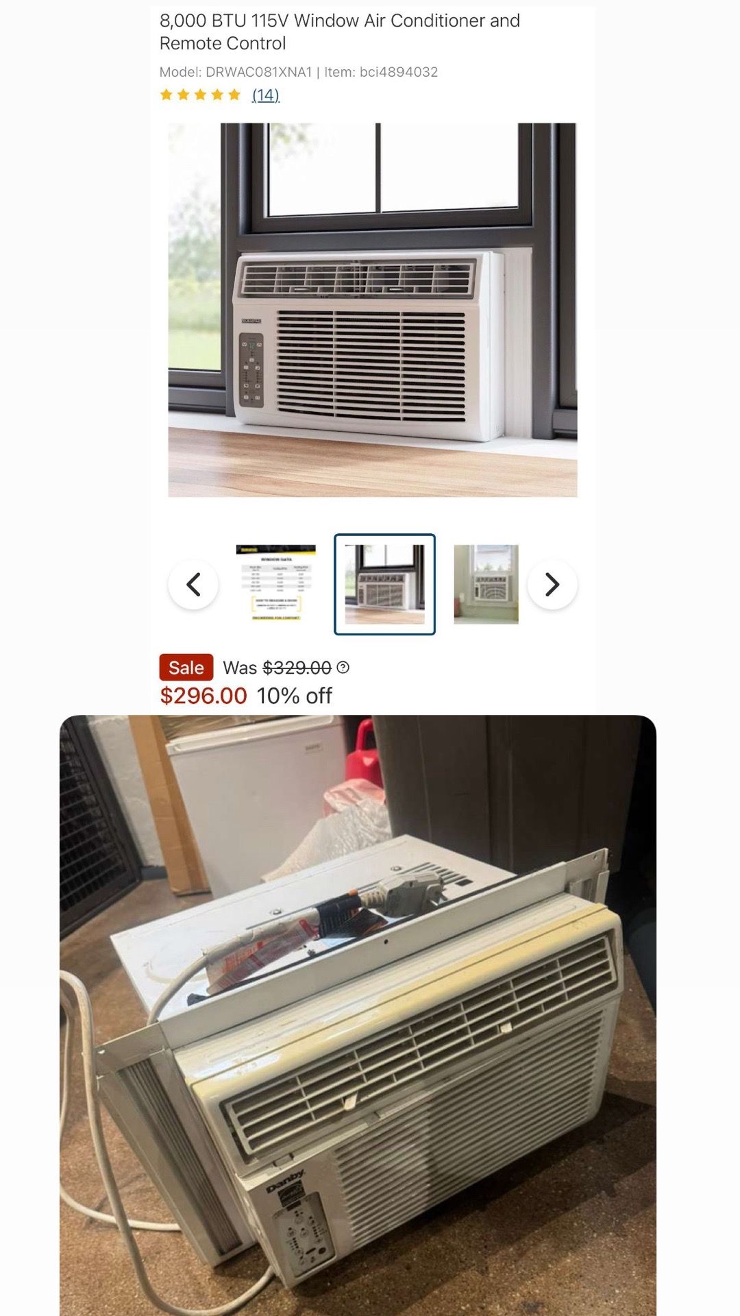 Air Conditioner 8000 BTU Window Unit with Remote - photo 4