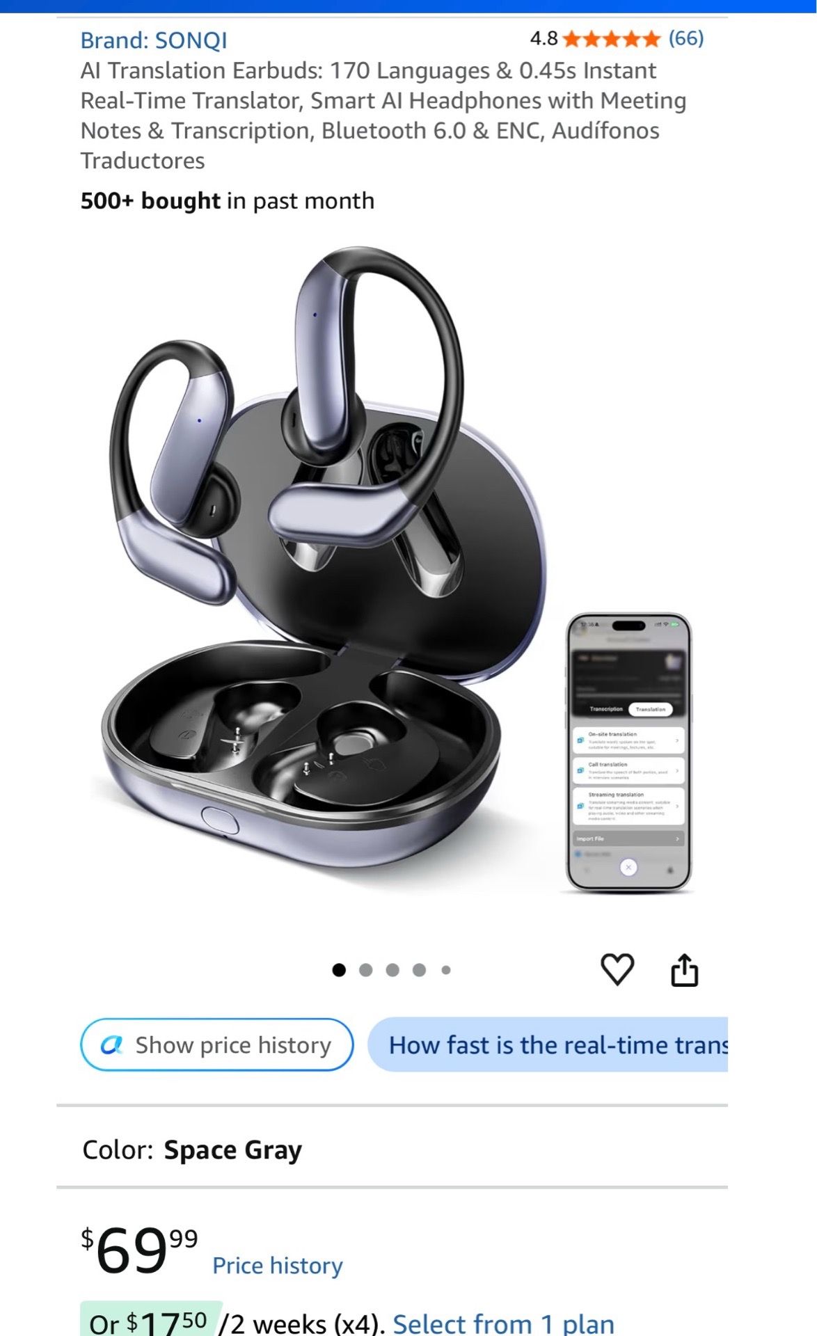 AI Translation Earbuds: 170 Languages & Instant Translator - photo 5