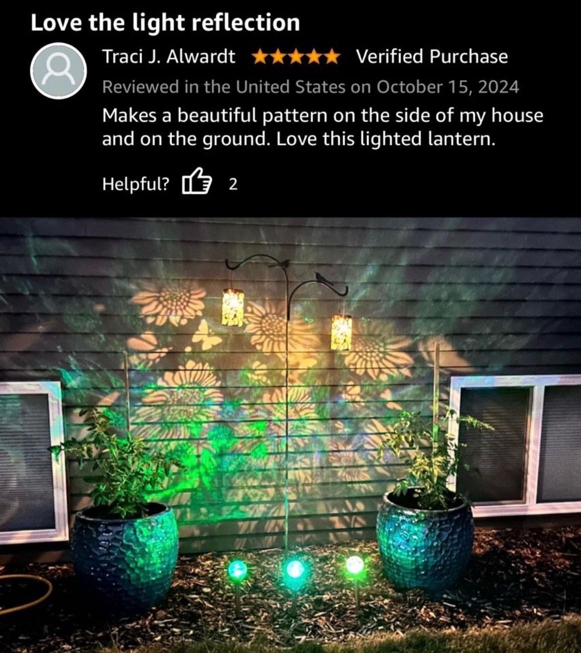 Sunflower Solar Lanterns Outdoor Waterproof with Shepherd Hook - photo 5