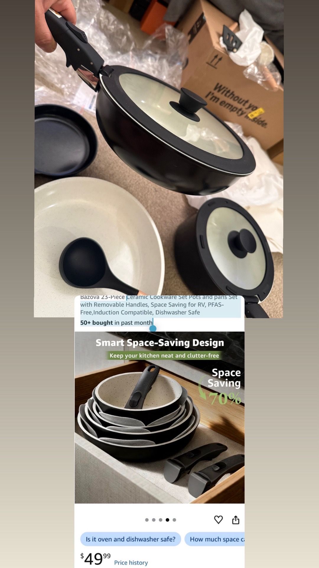 Ceramic Cookware Set with Removable Handles - photo 5