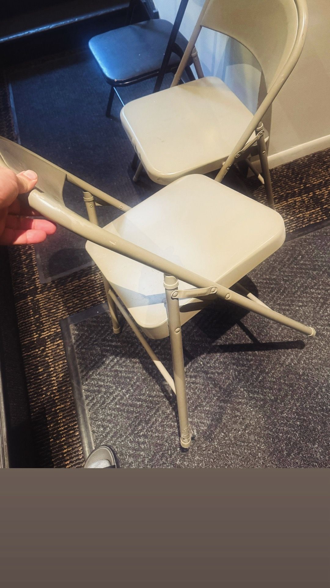 3 SmartFold All-Steel Folding Chairs - Beige - photo 3