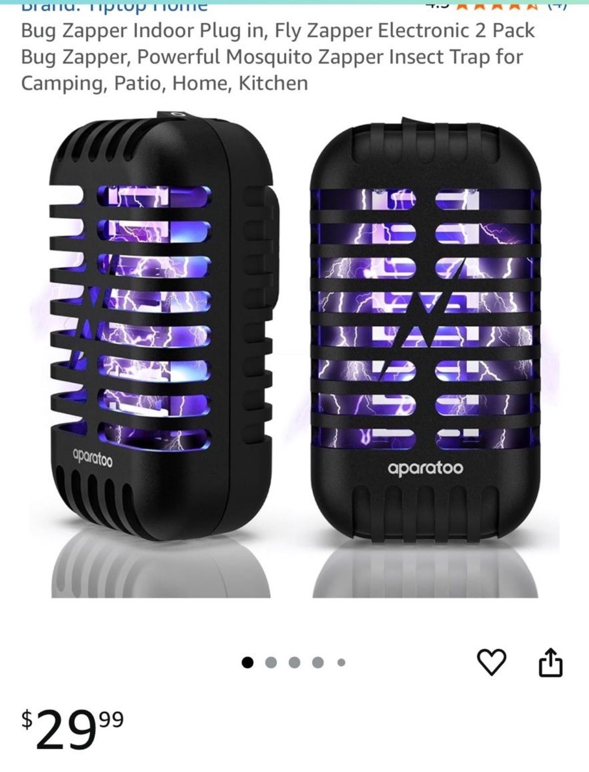 2 Pack Bug Zapper Indoor Electronic Fly Mosquito Trap - photo 3