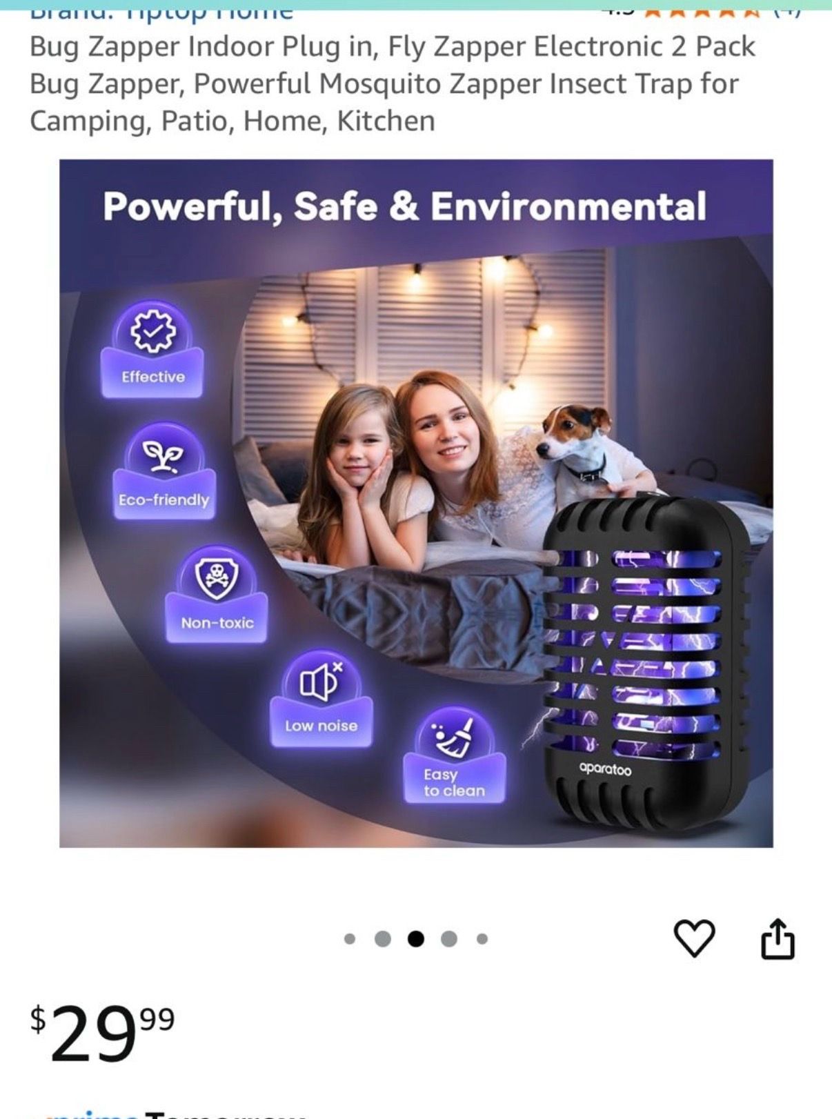 2 Pack Bug Zapper Indoor Electronic Fly Mosquito Trap - photo 5