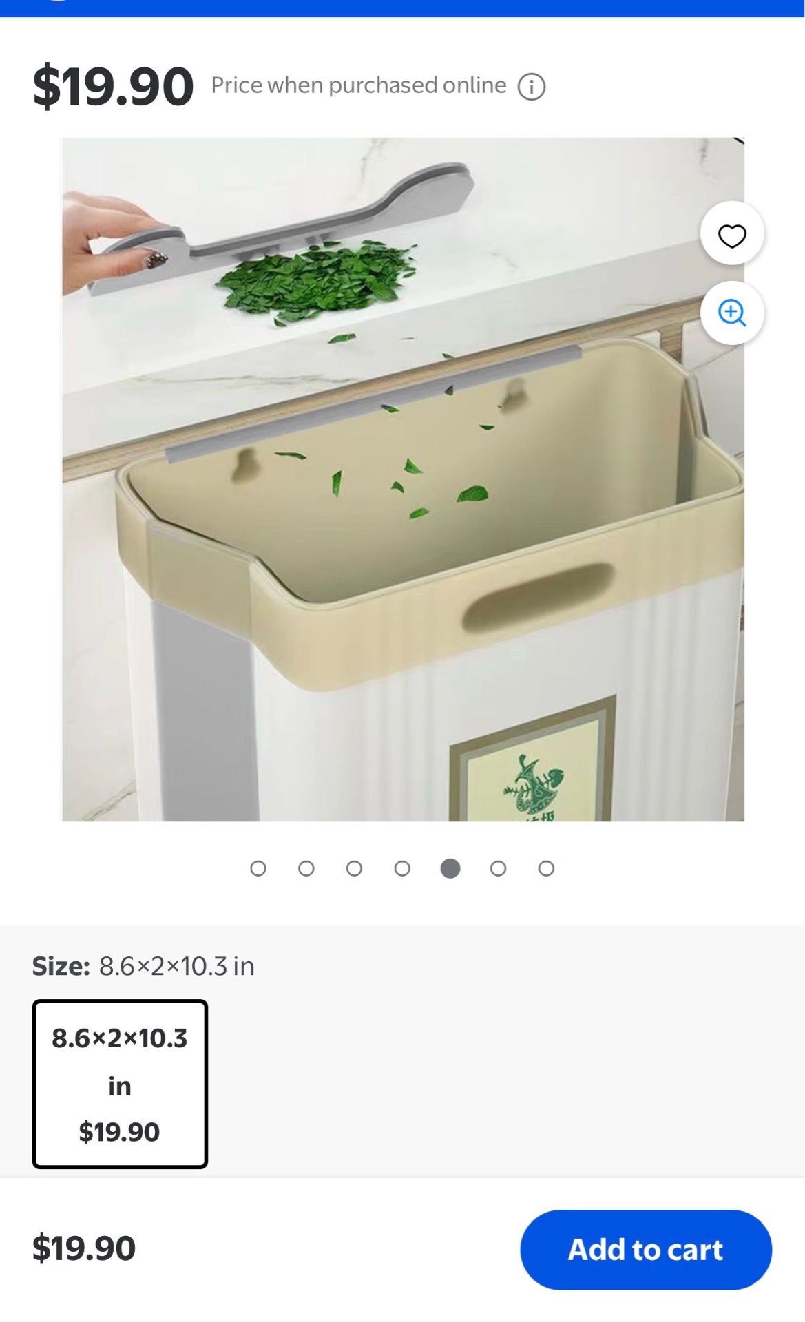 Hanging Kitchen Trash Can Collapsible Foldable Compost Bin - photo 2