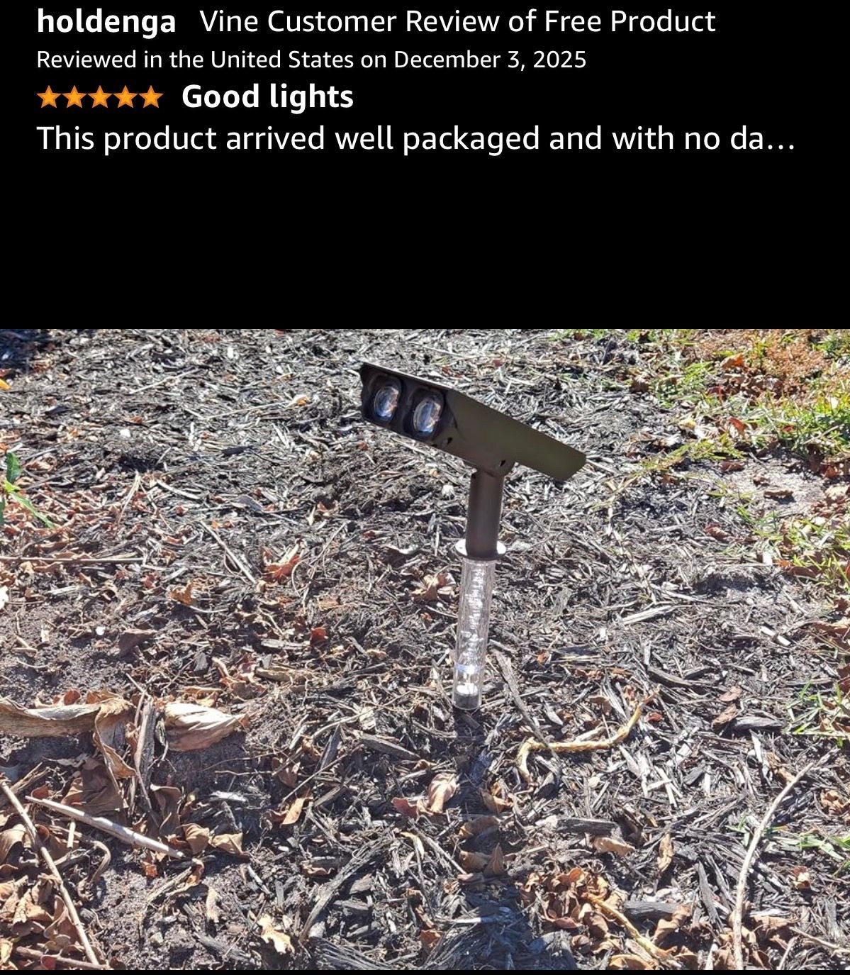 6-Pack Christmas Solar Outdoor Spotlights - Warm Yellow - photo 4